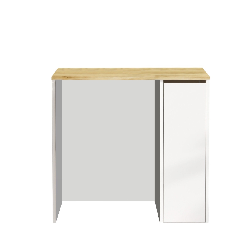 Waschmaschinenschrank mit Stauraum 88,3x93,5 cm weiß/Walnuss