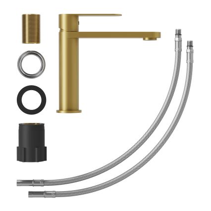 Waschtischarmatur TARNBY 17,3 cm, gebürstetes Messing