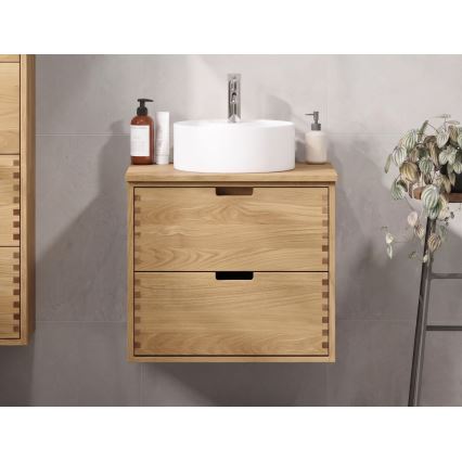Waschtischplatte FOREST 60 cm, Beige/Eiche
