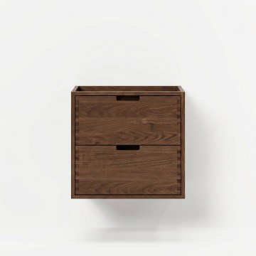 Waschtischunterschrank für Waschbecken GRIBSKOV 60 cm, Braun/Eiche