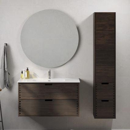 Waschtischunterschrank GRIBSKOV 100 cm Braun/Eiche
