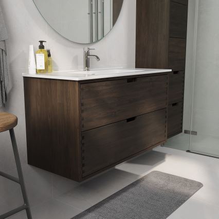 Waschtischunterschrank GRIBSKOV 100 cm Braun/Eiche