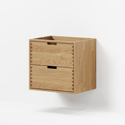 Waschtischunterschrank GRIBSKOV 60 cm Beige/Eiche