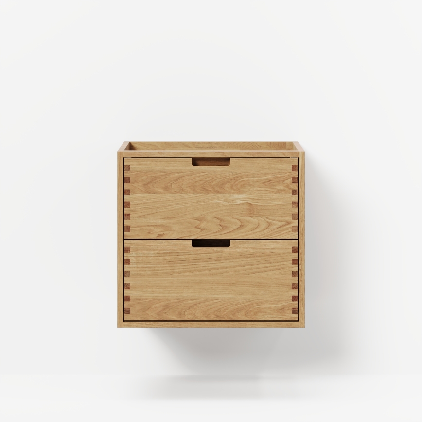 Waschtischunterschrank GRIBSKOV 60 cm Beige/Eiche/Weiß