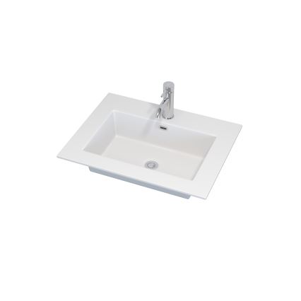 Waschtischunterschrank GRIBSKOV 60 cm Beige/Eiche/Weiß