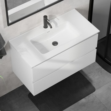 Waschtischunterschrank KENWOOD mit Waschbecken, 91 cm, weiß