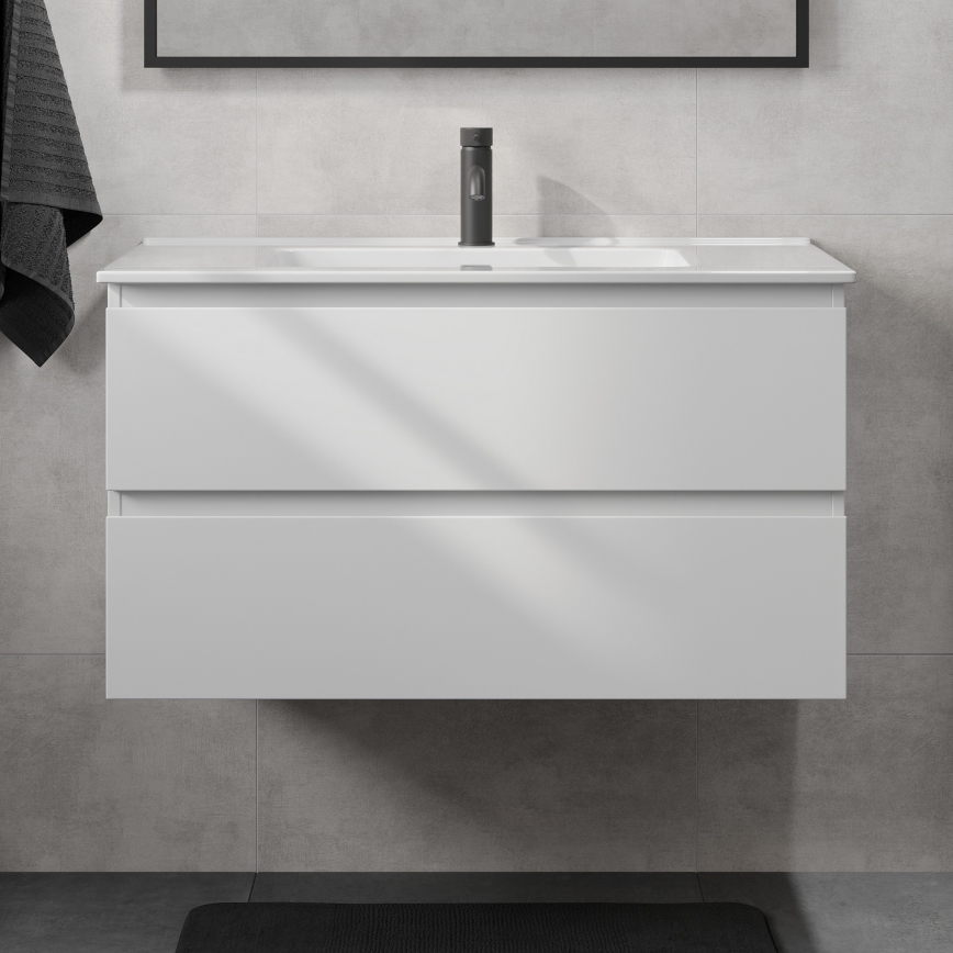 Waschtischunterschrank KENWOOD mit Waschbecken, 91 cm, weiß