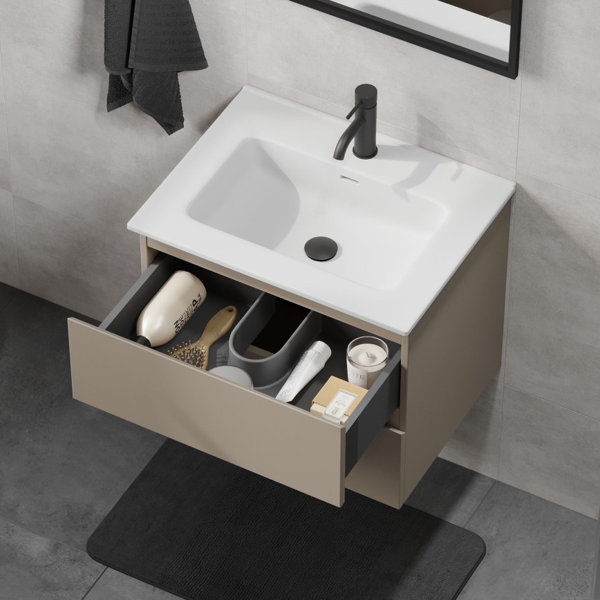 Waschtischunterschrank mit Waschbecken CONOR 61 cm Marakesh/Weiß