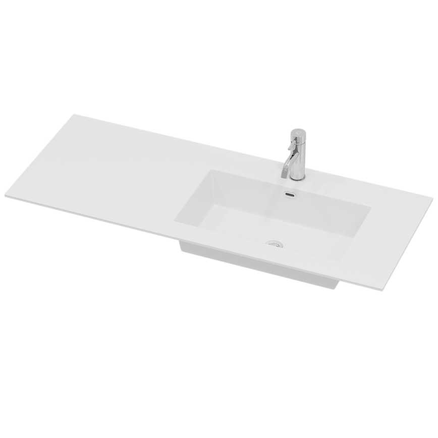 Waschtischunterschrank mit Waschbecken HELSINKI 115 cm, rechts/schwarz