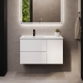Waschtischunterschrank mit Waschbecken HELSINKI 95 cm links/weiß