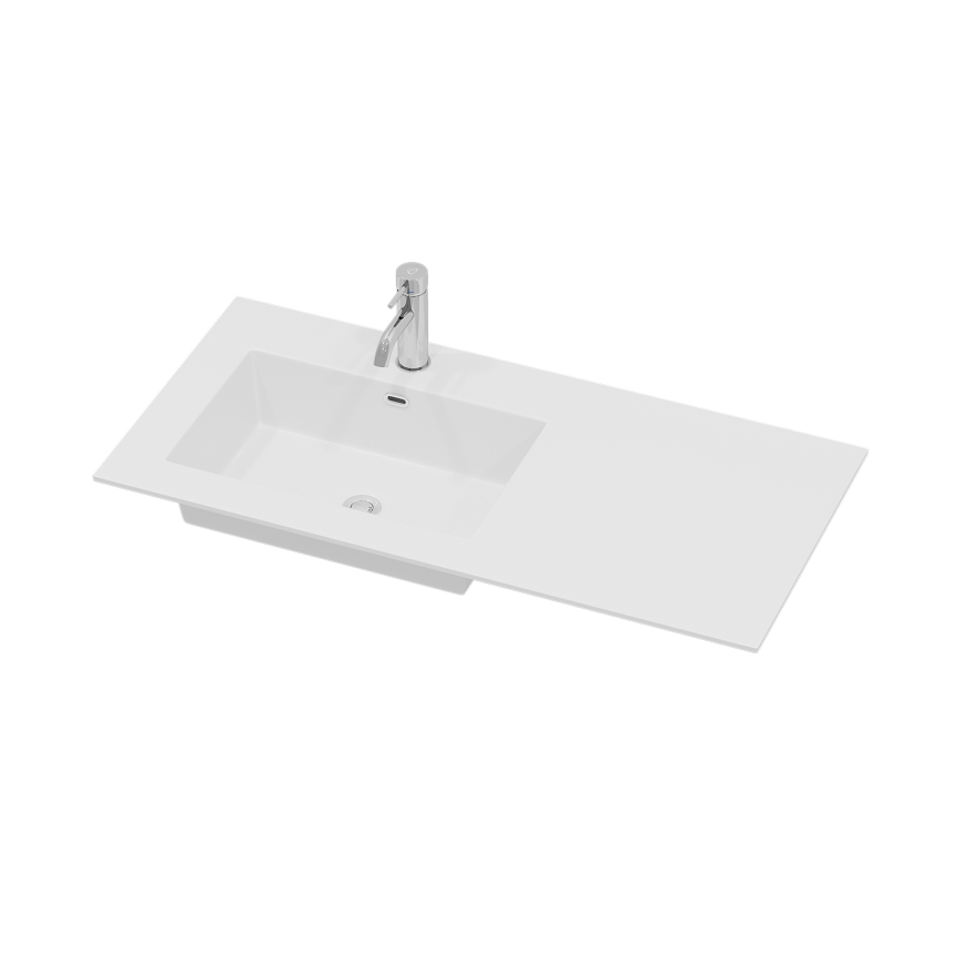 Waschtischunterschrank mit Waschbecken HELSINKI 95 cm links/weiß