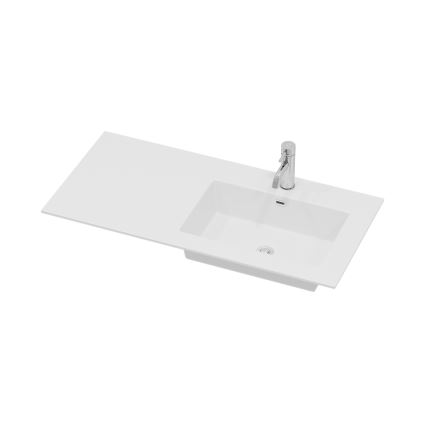 Waschtischunterschrank mit Waschbecken HELSINKI 95 cm rechts/weiß