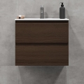 Waschtischunterschrank mit Waschbecken HENRY 61 cm Nussbaum