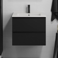 Waschtischunterschrank mit Waschbecken HENRY 61 cm, schwarz