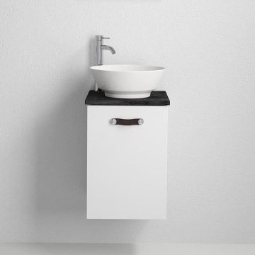 Waschtischunterschrank mit Waschbecken SOREN, weiß