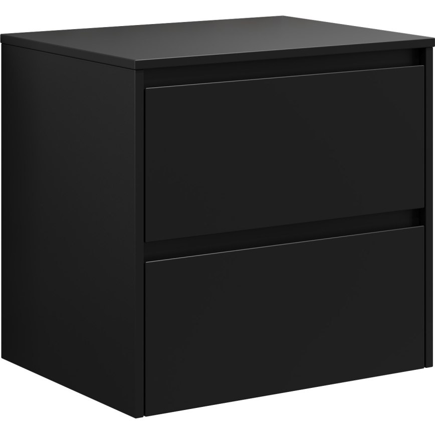 Waschtischunterschrank mit Waschbecken TRONDHEIM/DRAMMEN 60x57x46 cm schwarz/weiß