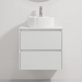 Waschtischunterschrank mit Waschbecken TRONDHEIM/VIKEDAL 60x57x46 cm weiß