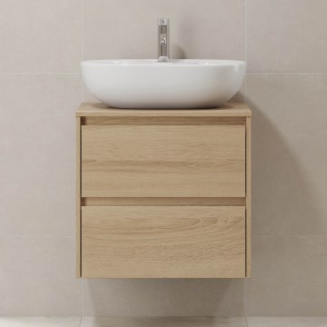 Waschtischunterschrank TRONDHEIM für Waschbecken 60x57x46 cm Eiche