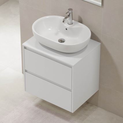 Waschtischunterschrank TRONDHEIM für Waschbecken 60x57x46 cm weiß