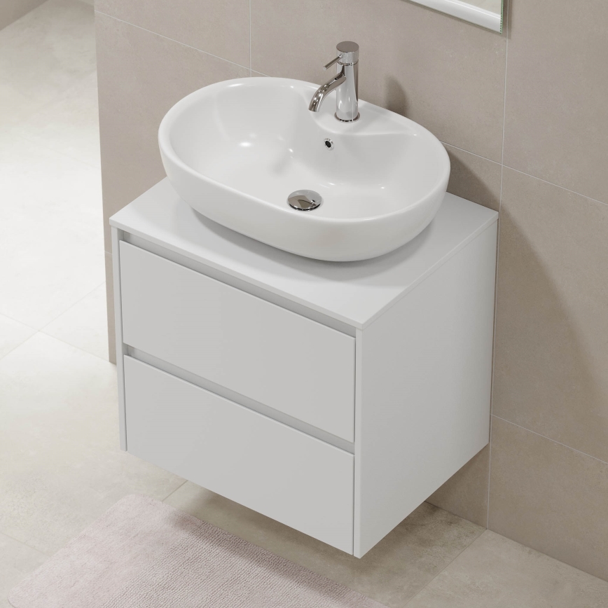 Waschtischunterschrank TRONDHEIM für Waschbecken 60x57x46 cm weiß
