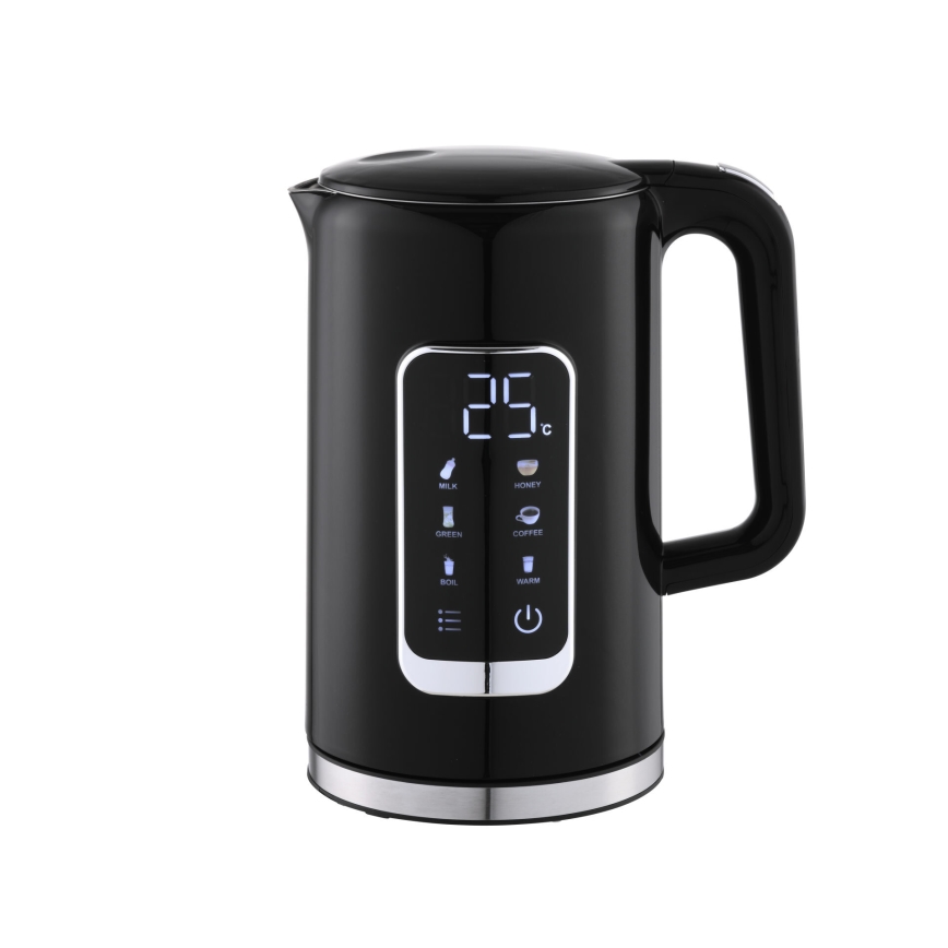 Wasserkocher mit LCD-Anzeige 1,7 l 2200W/230V schwarz + Reisetasse 450 ml