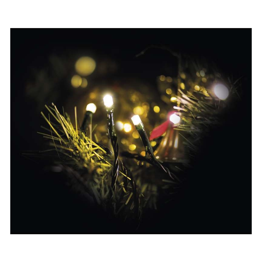 Weihnachtliche LED-Outdoor-Lichterkette 80xLED/13m IP44 warmweiß