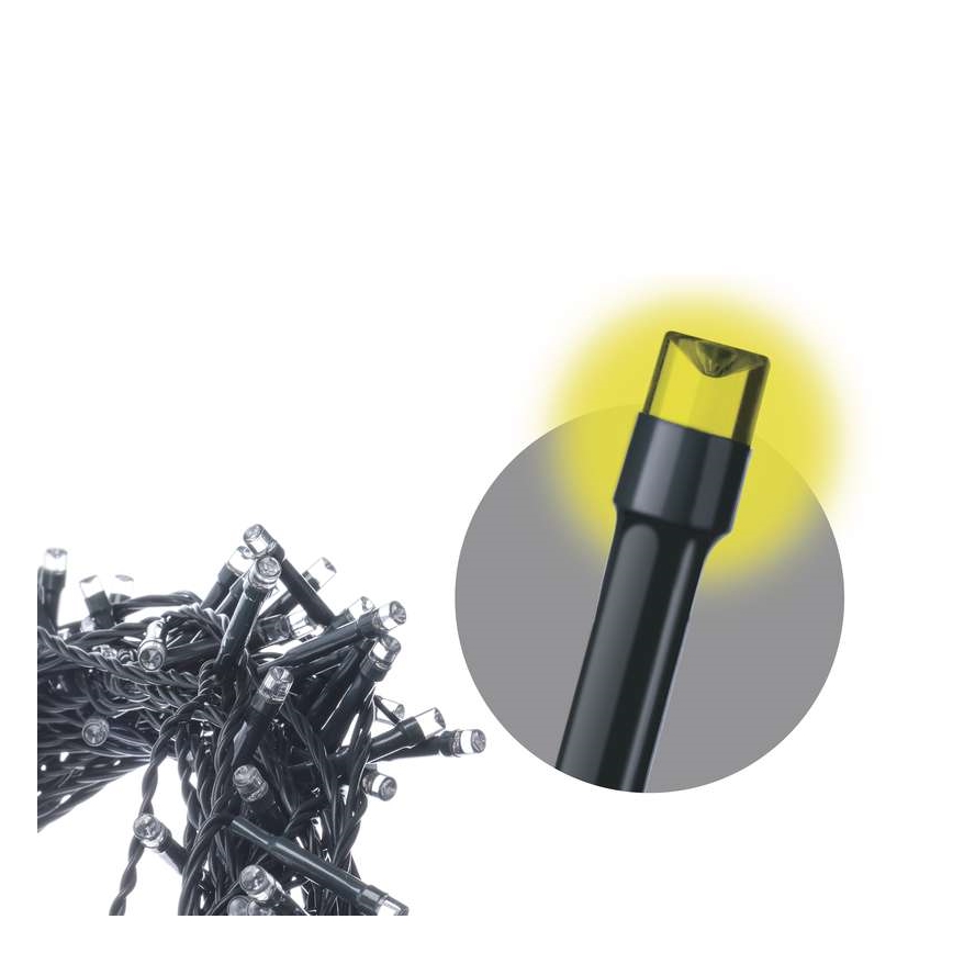Weihnachtliche LED-Outdoor-Lichterkette 80xLED/13m IP44 warmweiß
