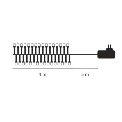 Weihnachtliche Lichterkette CHAIN IP44 4m 40xLED