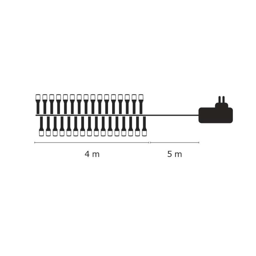 Emos ZY0801T - Weihnachtliche Lichterkette IP44 4m 40xLED