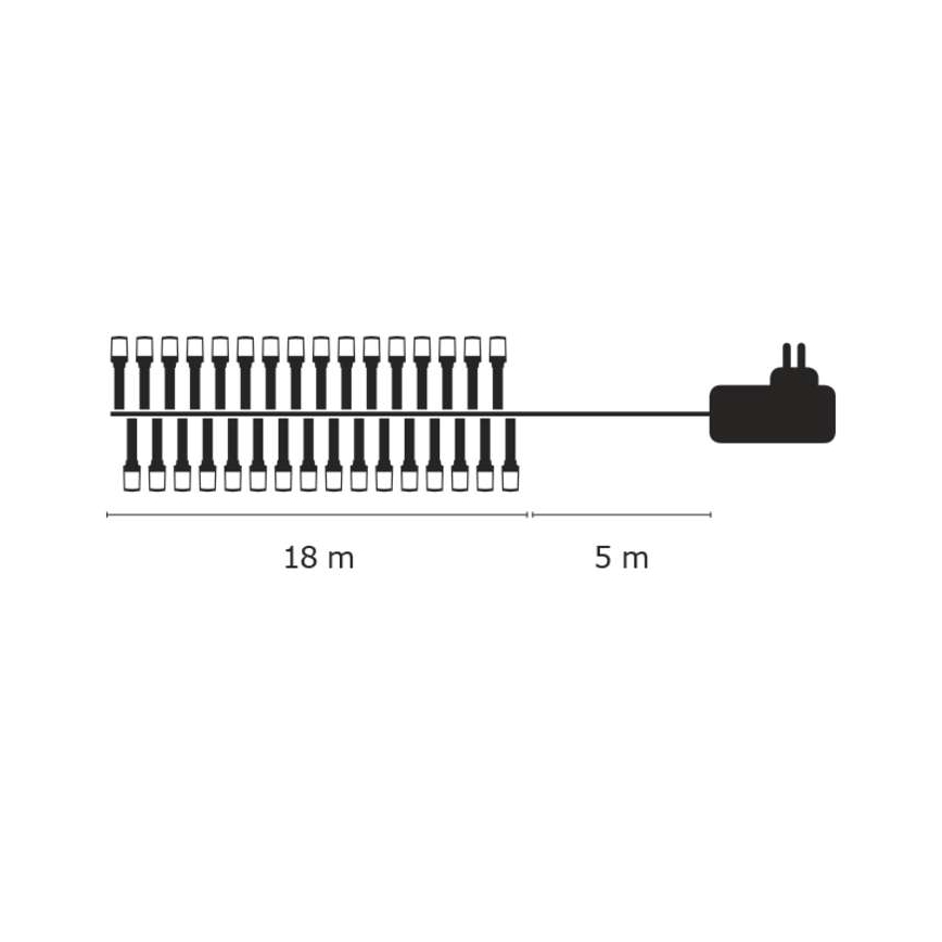 Weihnachtliche Outdoor-LED-Lichterkette 180xLED/23m IP44 warmweiß