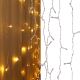 Weihnachtlicher LED-Lichtervorhang LONGER 150xLED/8 Funktionen 3,5 m warmweiβ