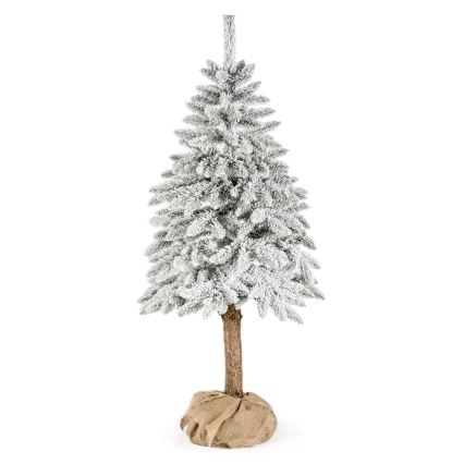 Weihnachtsbaum auf einem Baumstamm NATURAL WITH SNOW 150 cm Fichte