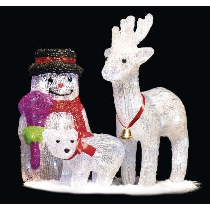 Emos ZY1409 - Weihnachtsdeko Schneemann IP44 30xLED
