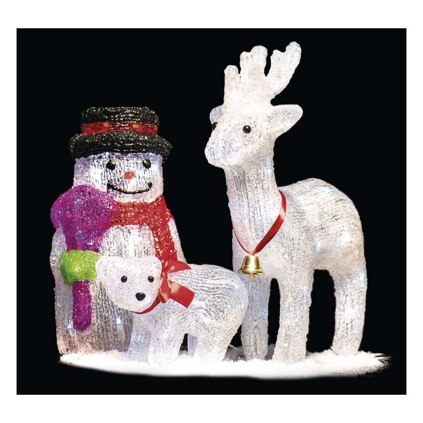 Emos ZY1409 - Weihnachtsdeko Schneemann IP44 30xLED