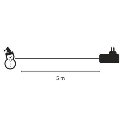 Weihnachtsdeko Schneemann XMAS IP44 30xLED