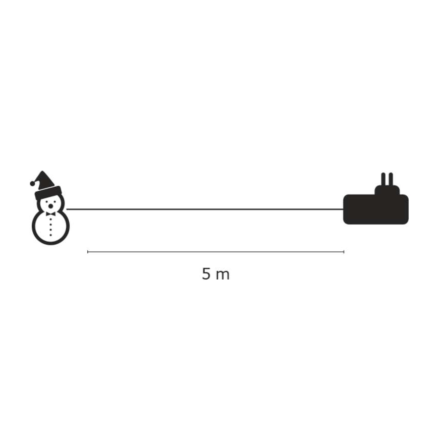 Emos ZY1409 - Weihnachtsdeko Schneemann IP44 30xLED