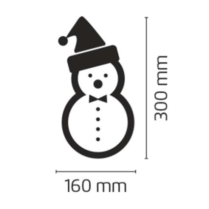 Weihnachtsdeko Schneemann XMAS IP44 30xLED