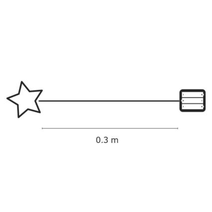 Weihnachtsdeko STAR IP20 30xLED/3W/4,5V