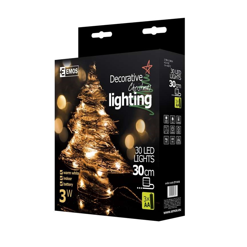 EMOS ZY1418 - Weihnachtsdeko IP20 BAUM 30xLED/3W/4,5V