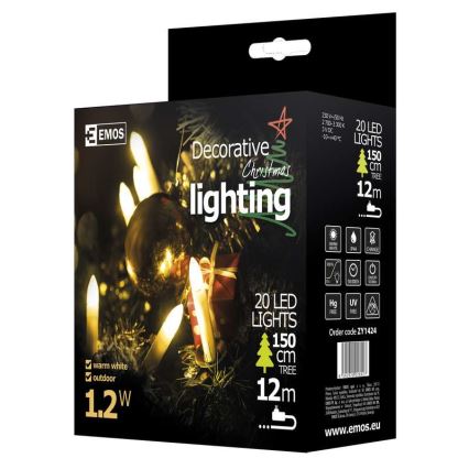 Emos ZY1424 - Weihnachtsdeko IP44 7m 20xLED