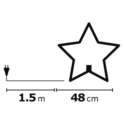 Weihnachtsdekoration 1xE14/230V grau