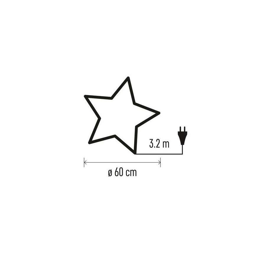 Weihnachtsdekoration 1xE14/25W/230V d. 60 cm golden