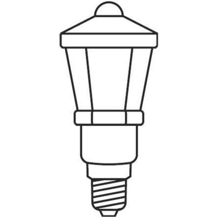 Weihnachtskette 7,7 m LANTERN 12xE10/230V weiß, hergestellt in Europa