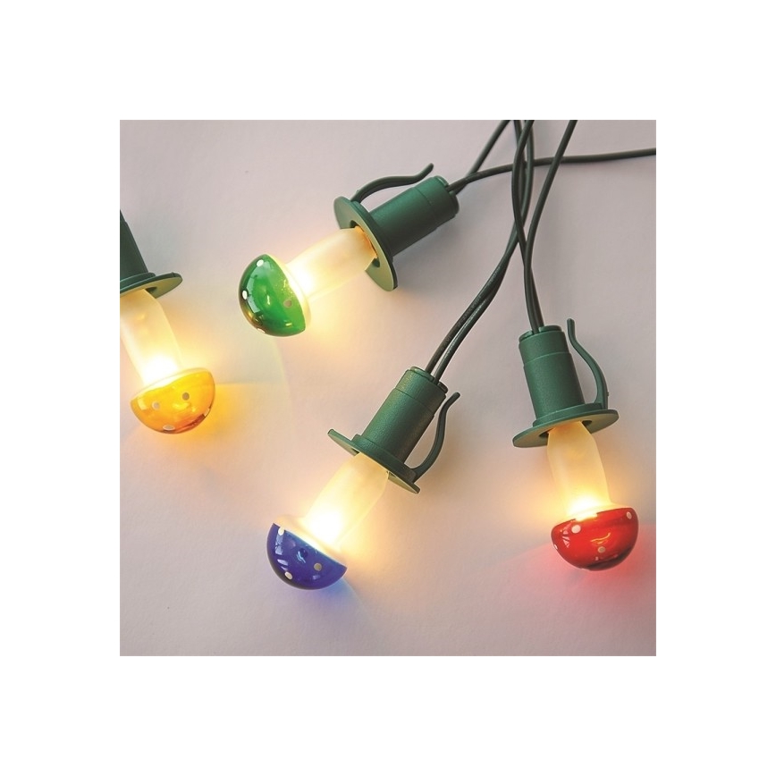 Weihnachtskette 7,7 m TOADSTOOL 12xE10/230V, hergestellt in Europa