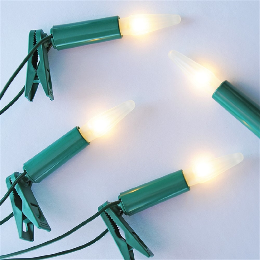 Weihnachtskette ASTERIA 16xE10/14V/230V weiß