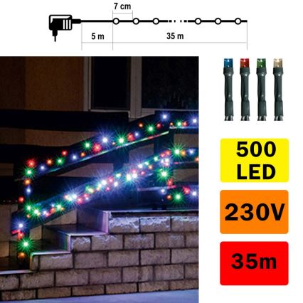Weihnachtskette - außen 35M,500xLED/230V