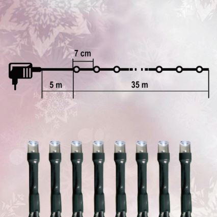 Weihnachtskette - außen 35M,500xLED/230V