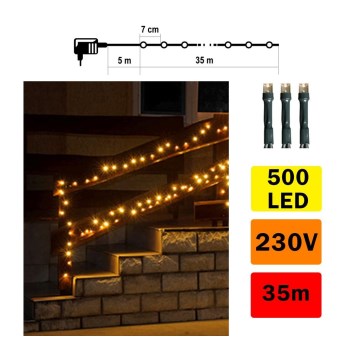 Weihnachtskette für Außenbereich 35m 500xLED/230V warmweiß IP44