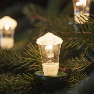 Weihnachtskette LANTERN 12xE10/10,7m warmweiß, hergestellt in Europa