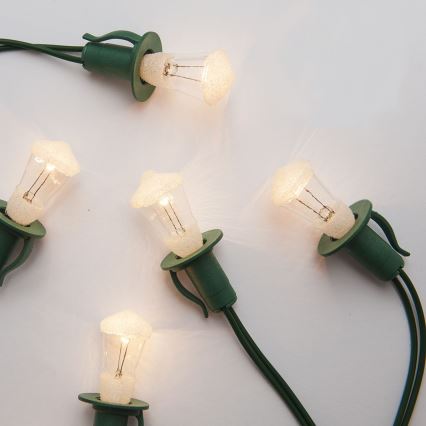 Weihnachtskette LANTERN 12xE10/10,7m warmweiß, hergestellt in Europa